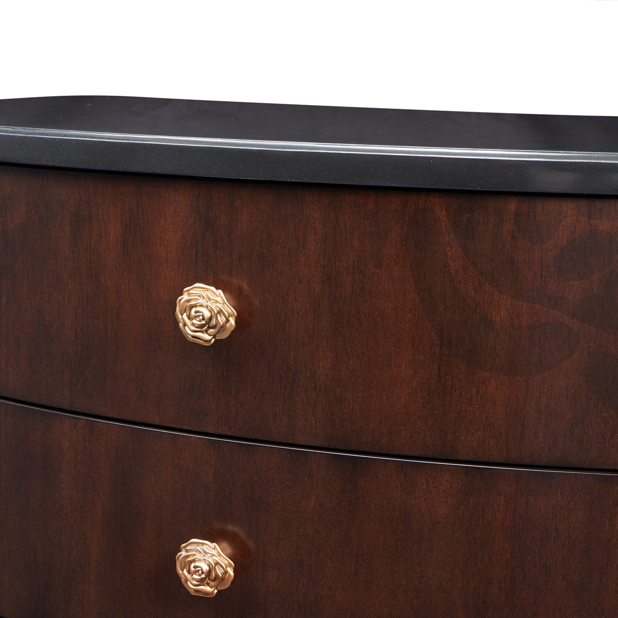 Camellia Field Warm Pecan Nightstand - Ornate Home