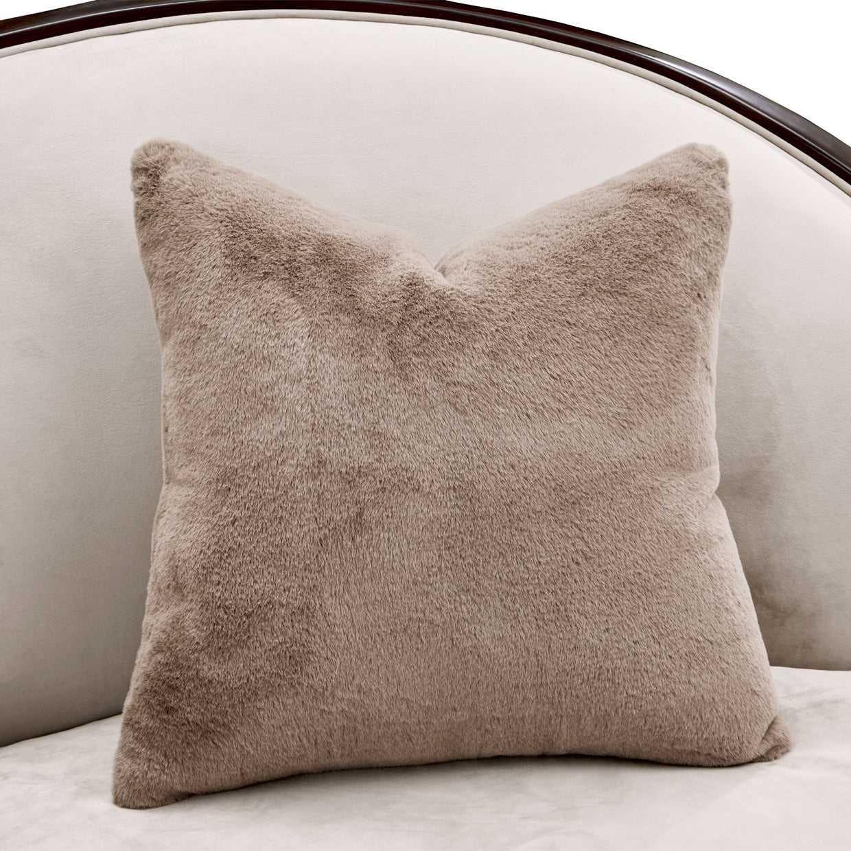 Camellia Field Warm Pecan/Porcini Asymmetrical Velvet Sofa - Ornate Home