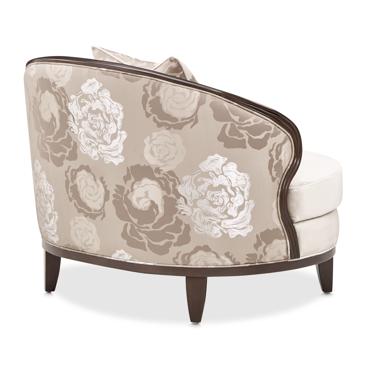 Camellia Field Warm Pecan/Porcini Velvet Matching Chair - Ornate Home