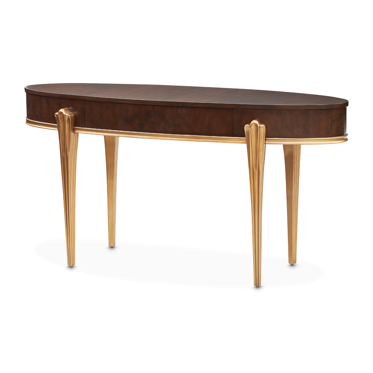 Camellia Field Warm Pecan Vanity Desk - Ornate Home