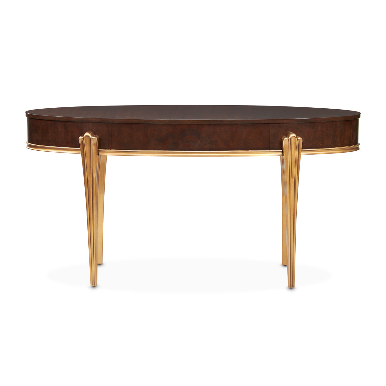 Camellia Field Warm Pecan Vanity Desk - Ornate Home