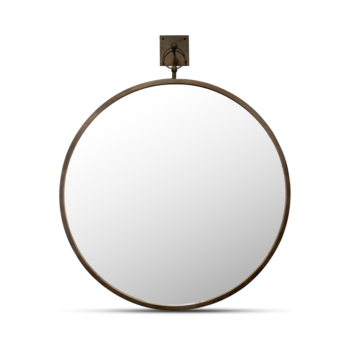 Cameo Aged Brass Mirror - Ornate Home