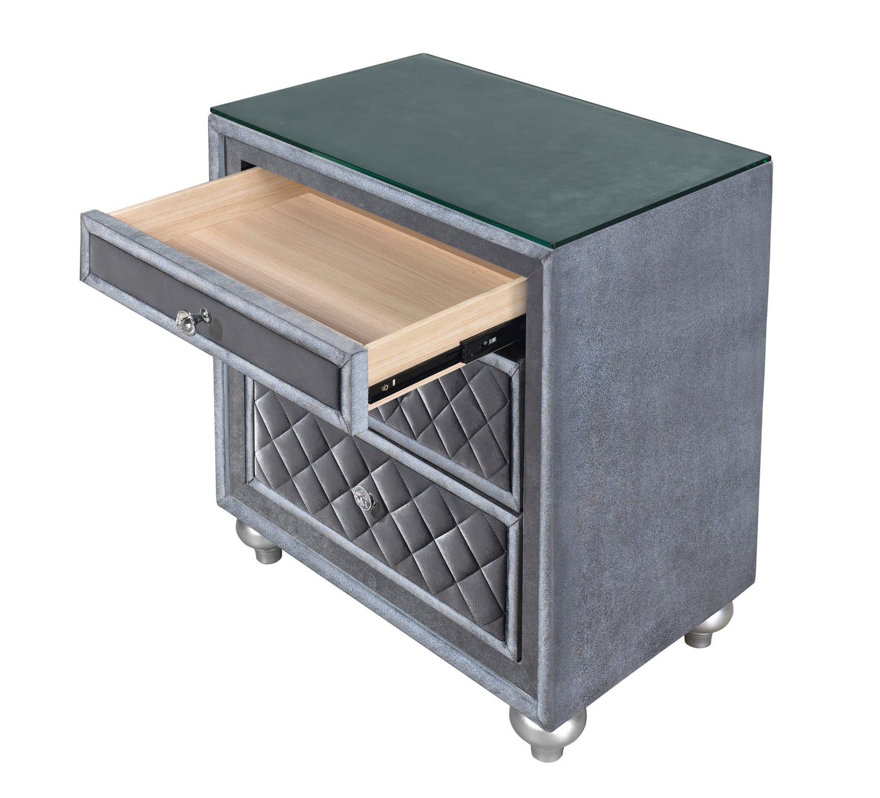 Cameo Gray Upholstered Panel Bedroom Set - Ornate Home