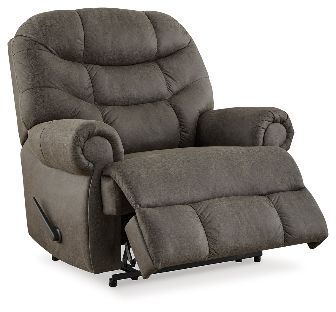 Camera Time Gunmetal Recliner (Online Special Price) - Ornate Home