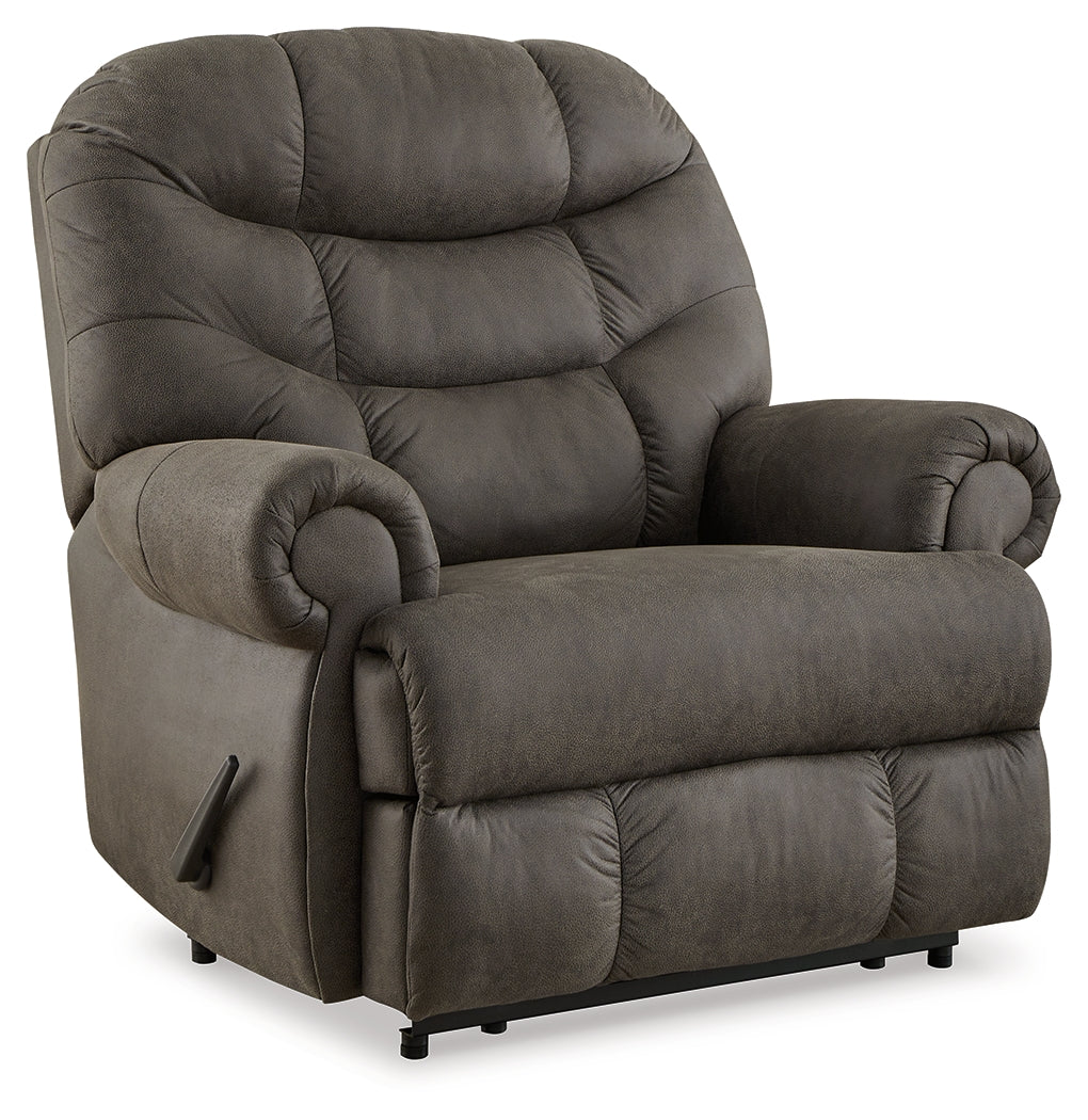 Camera Time Gunmetal Recliner (Online Special Price) - Ornate Home