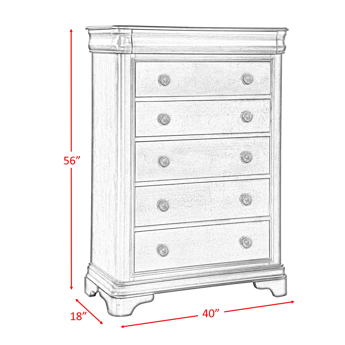 Cameron 3-Piece Cherry Queen Sleigh Bedroom Set