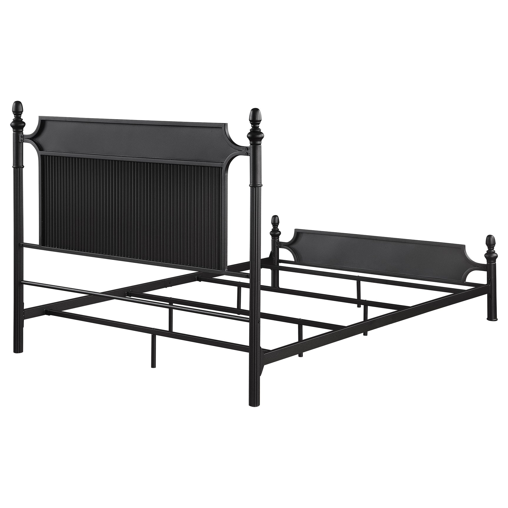 Cameron Black Queen Panel Bed - Ornate Home