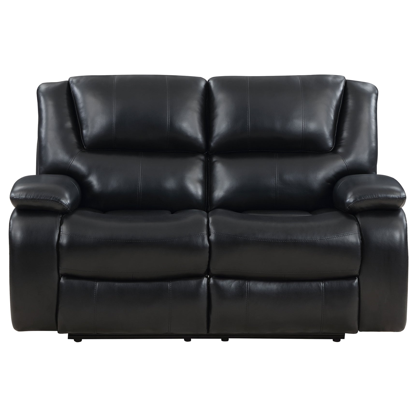 Camila Black 2-piece Upholstered Motion Reclining Sofa Set - Ornate Home