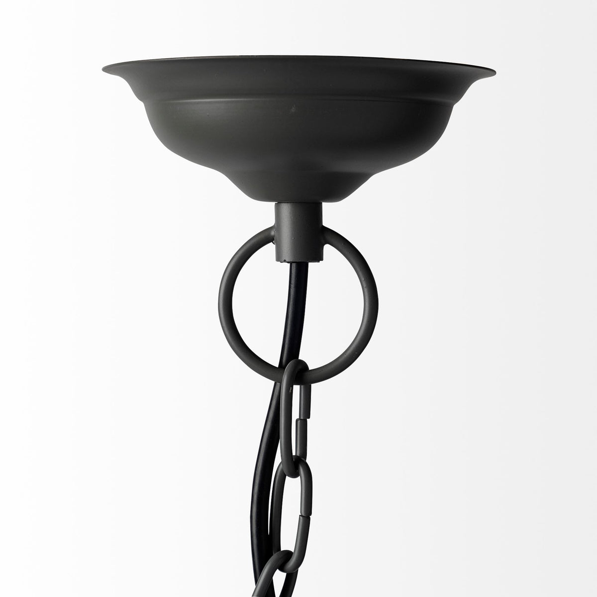 Camila Black Metal Mesh-Style Four Bulb Chandelier - Ornate Home