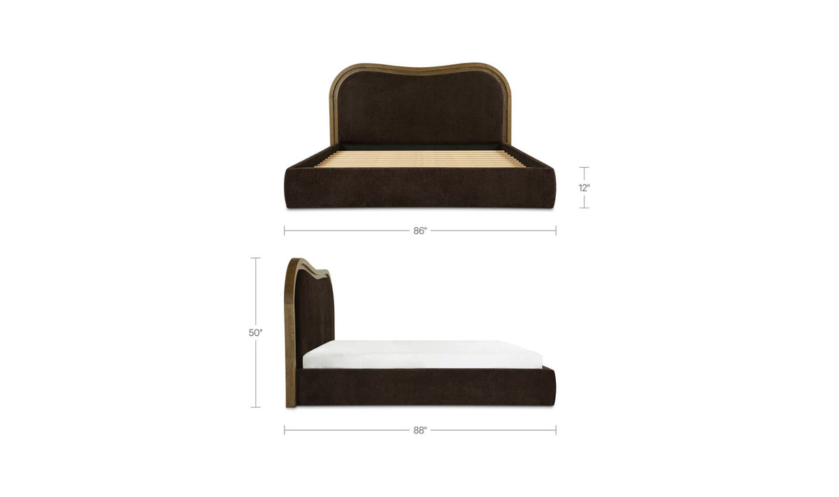 Camilla Warm Brown King Bed - Ornate Home