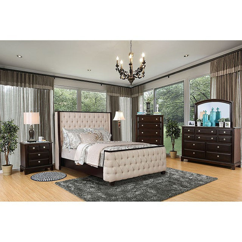 Camille Beige Queen Bed - Ornate Home