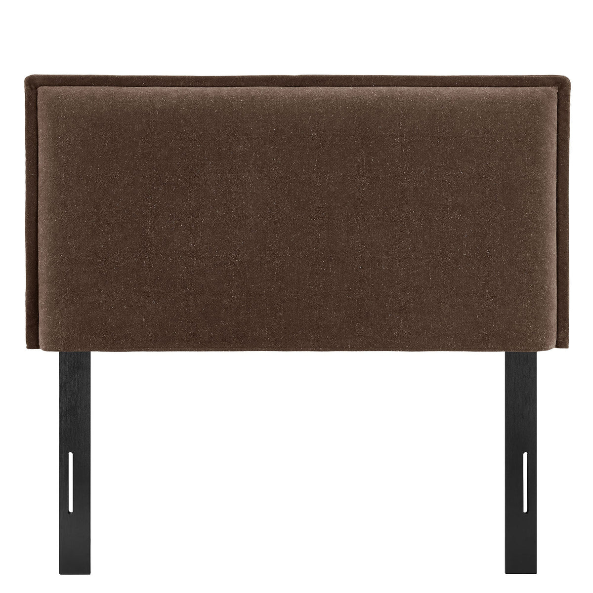 Camille Cocoa Upholstered Linen Blend Twin Size Headboard - Ornate Home