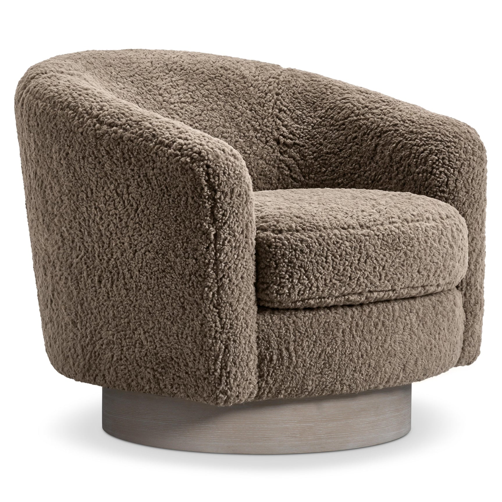 Camino Shearling Tawny - Cerused Swivel Chair