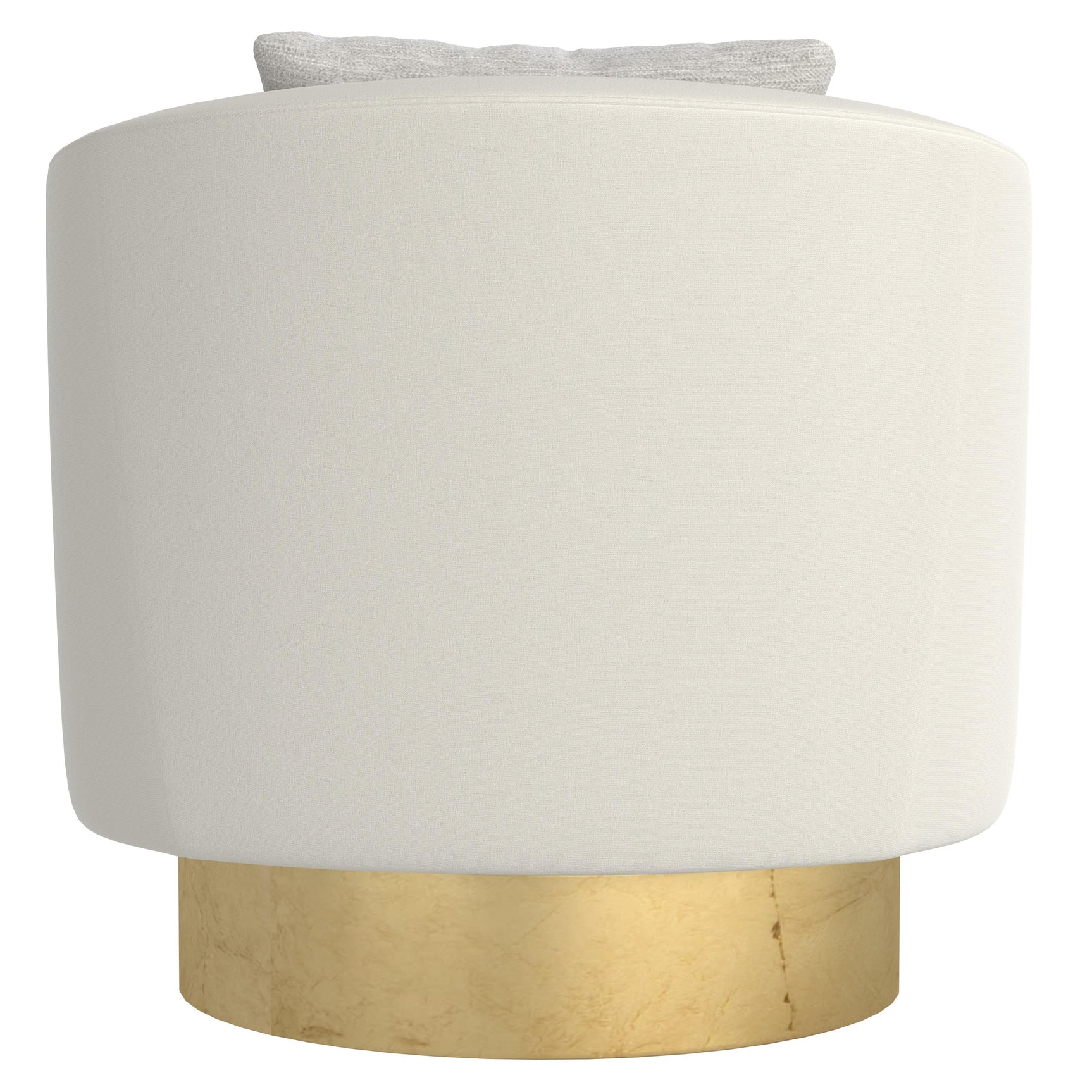 Camino White/Cream/Gold Fabric Swivel Chair - Ornate Home