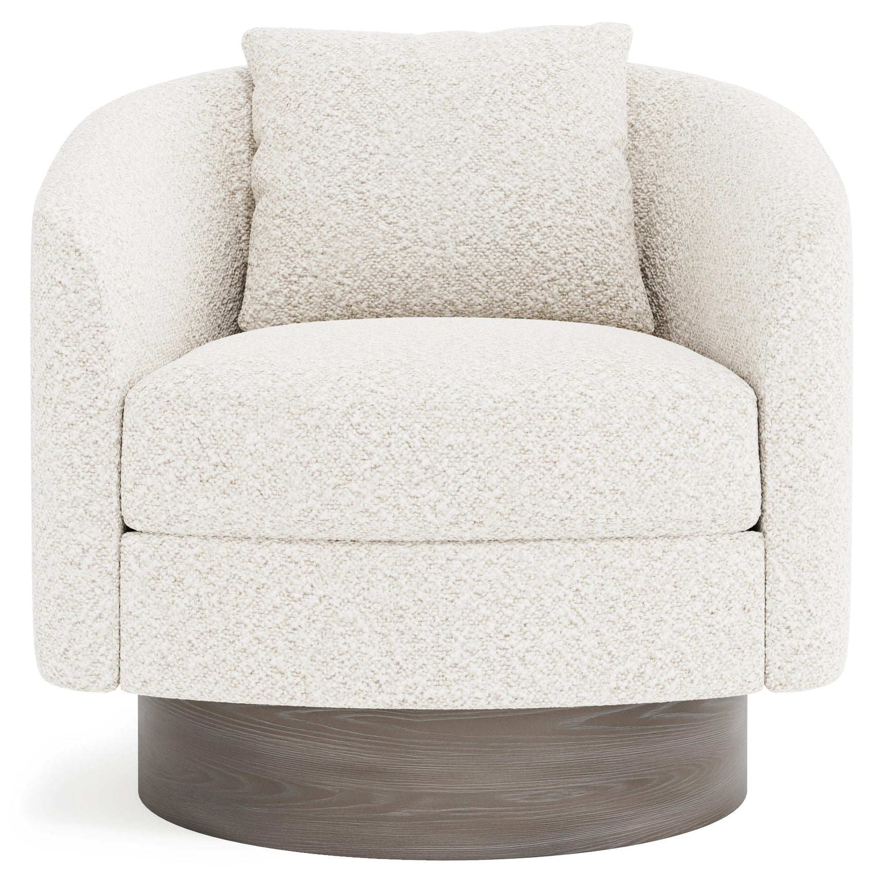 Camino White/Cream/Portobello Fabric Swivel Chair - Ornate Home