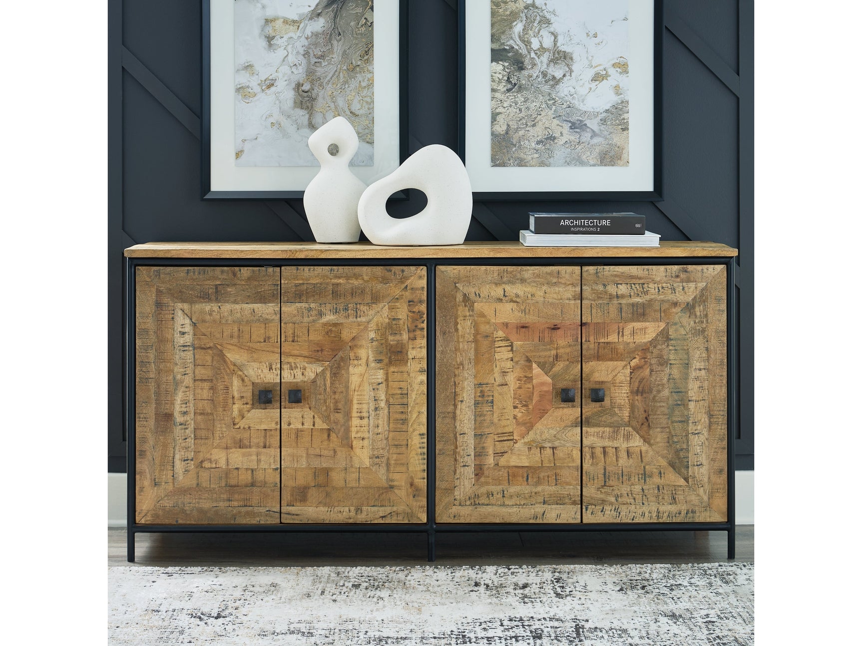 Camney Brown/Black Accent Cabinet (Online Special Price) - Ornate Home