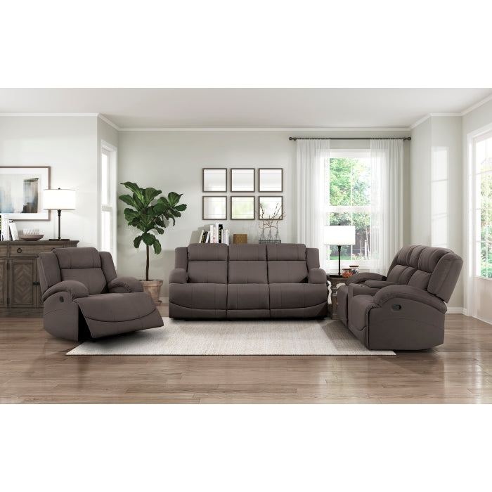 Camryn Chocolate Double Reclining Sofa - Ornate Home