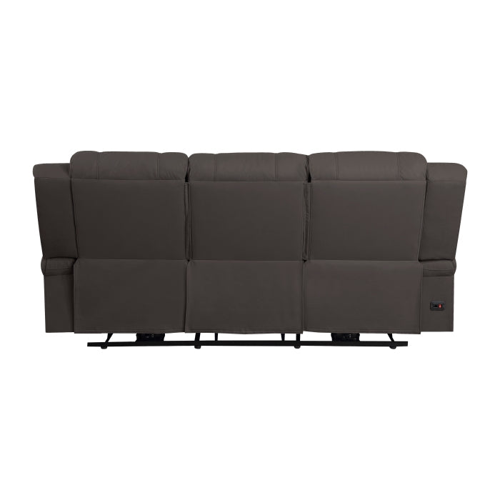 Camryn Chocolate Power Double Reclining Sofa - Ornate Home