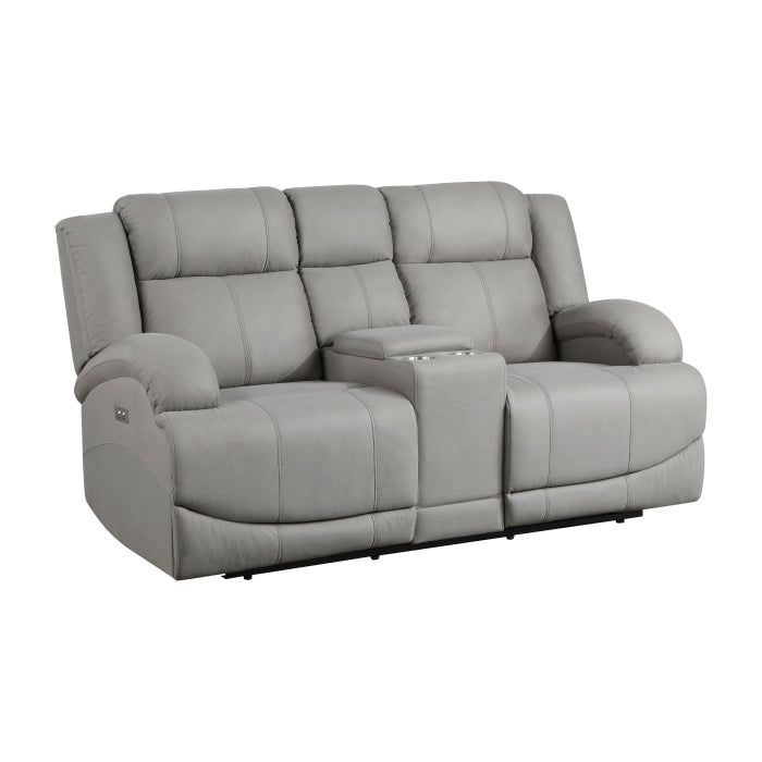 Camryn Gray Power Double Reclining Loveseat - Ornate Home