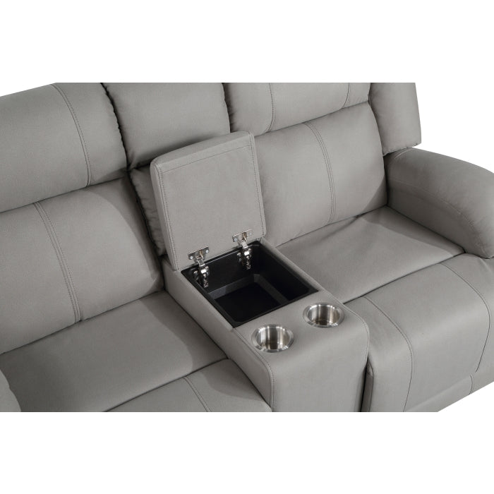 Camryn Gray Power Double Reclining Loveseat - Ornate Home