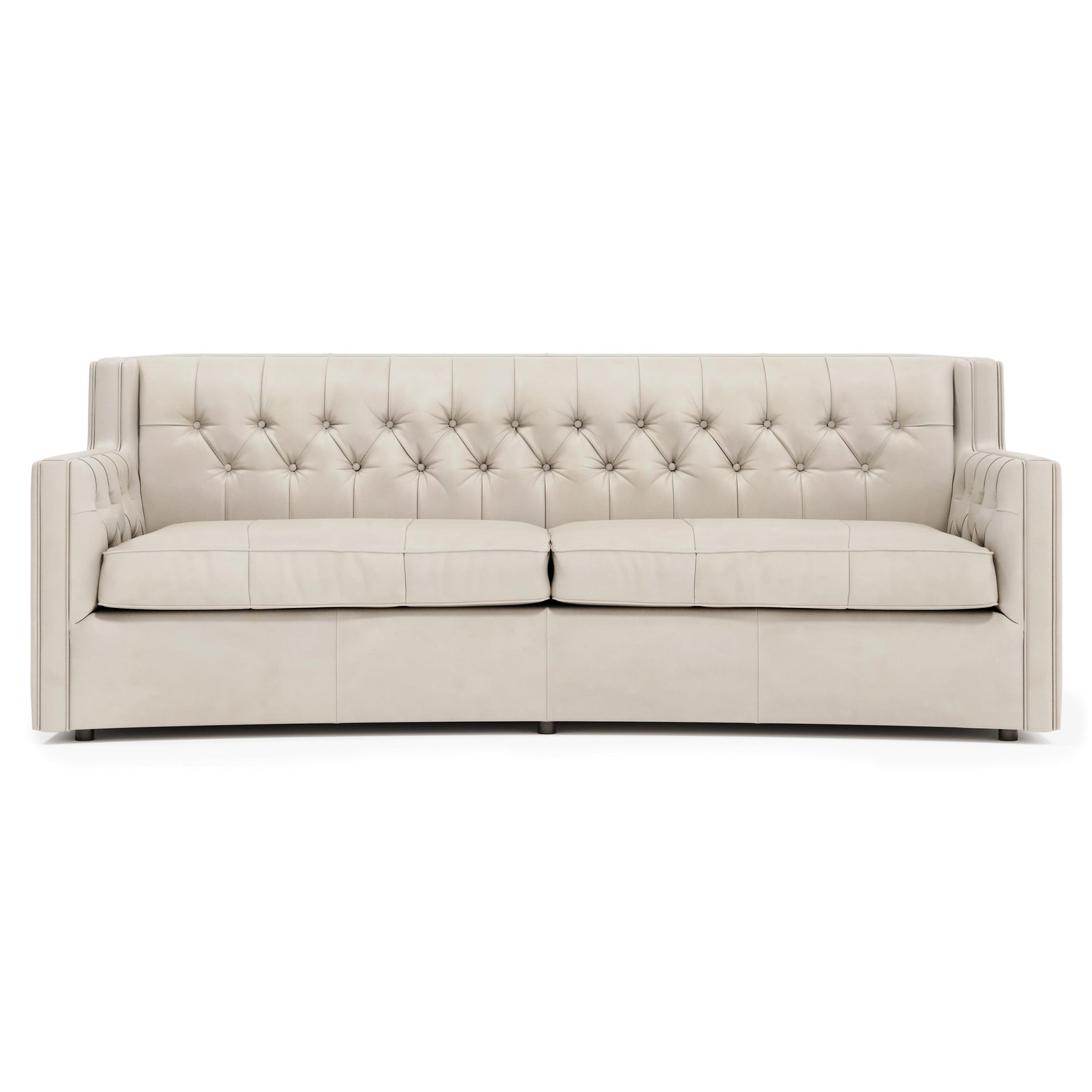 Candace Ivory Sofa Without Pillows & Nails - Ornate Home