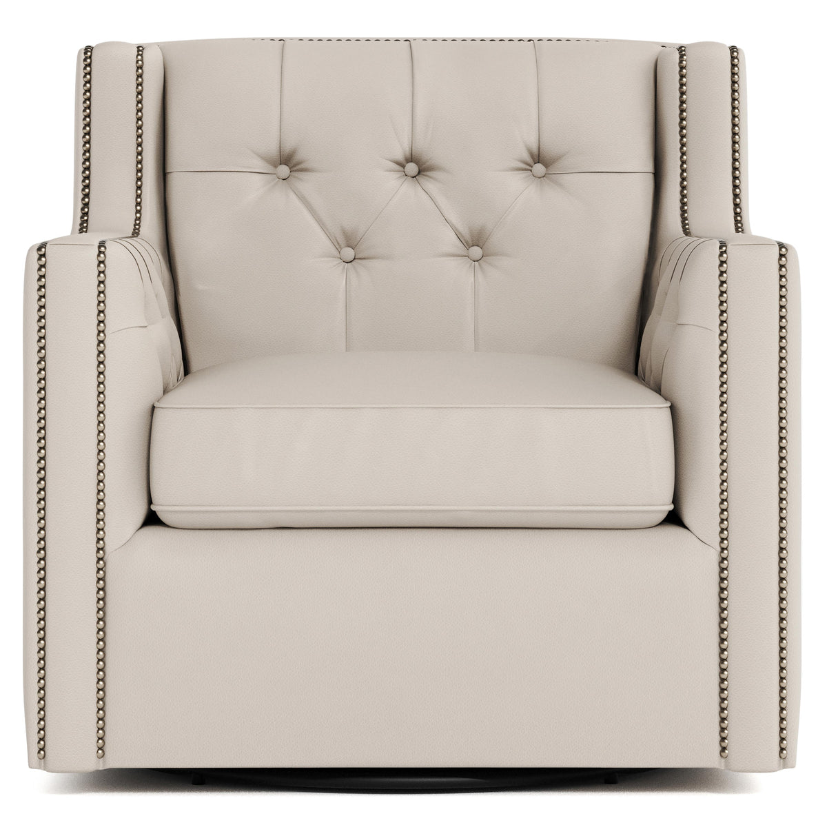 Candace Ivory Swivel Chair - Ornate Home