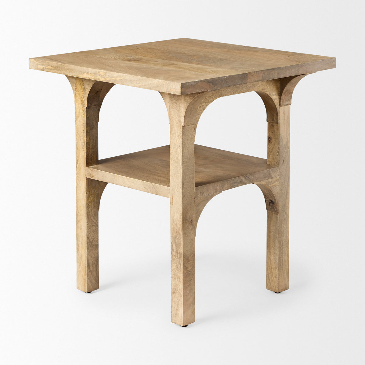 Candace Light Brown Wood Bridge Accent Table - Ornate Home