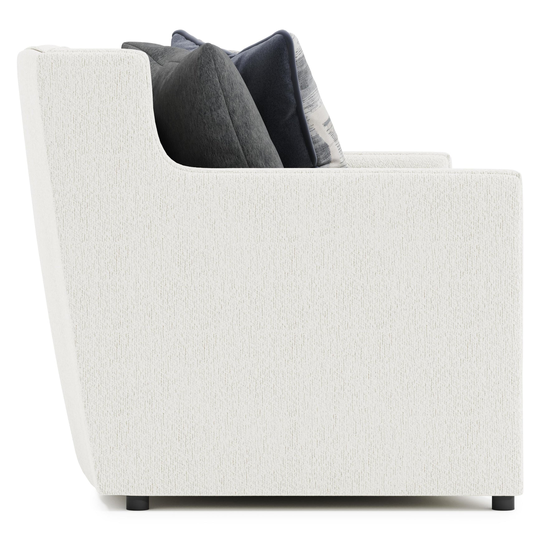 Candace White/Cream Fabric Sofa (96" W) - Ornate Home