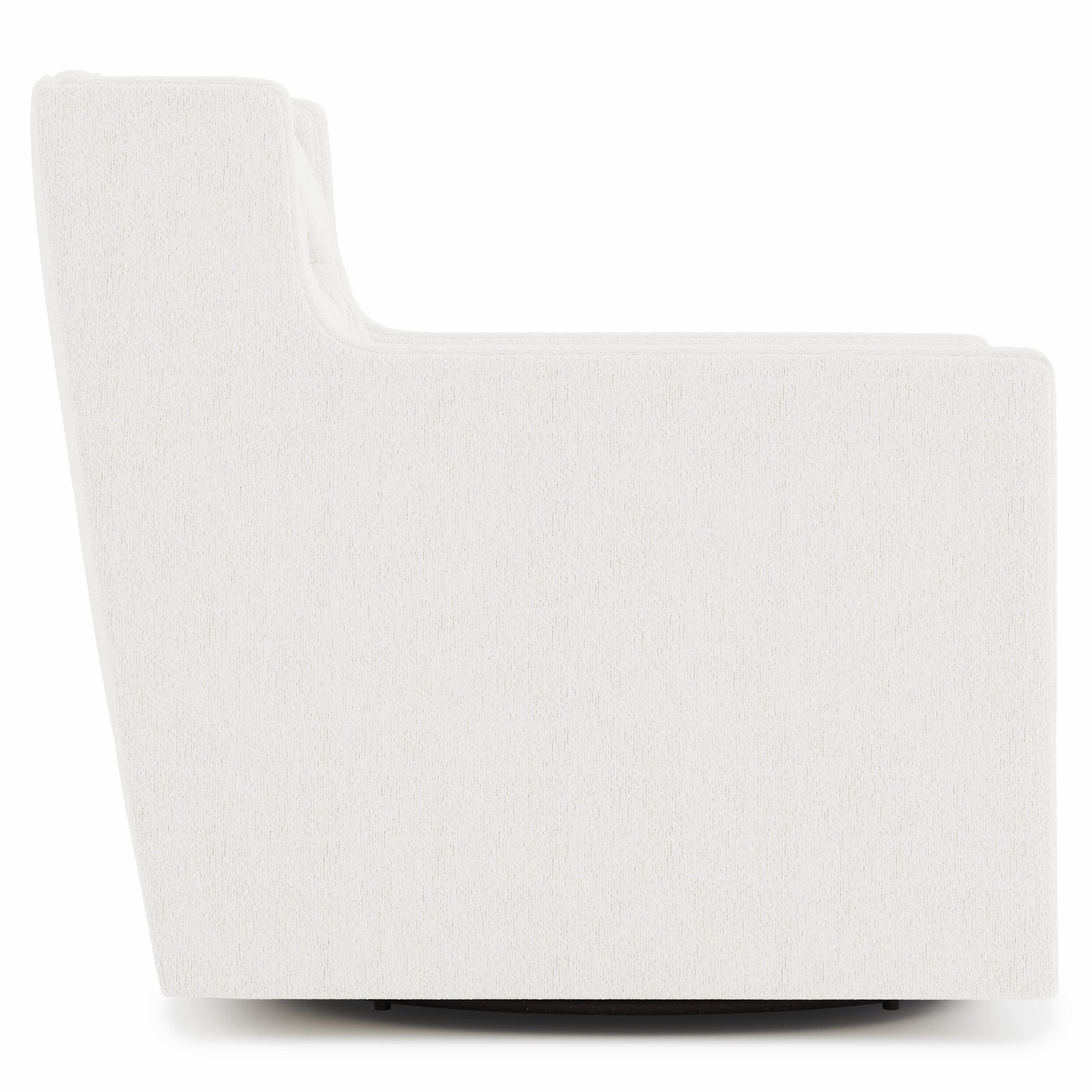 Candace White/Cream Fabric Swivel Chair - Ornate Home