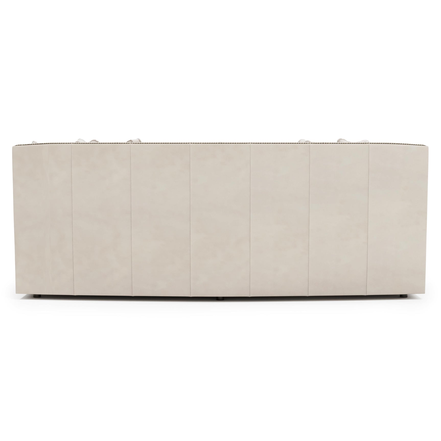 Candace White/Cream Leather Sofa - Ornate Home