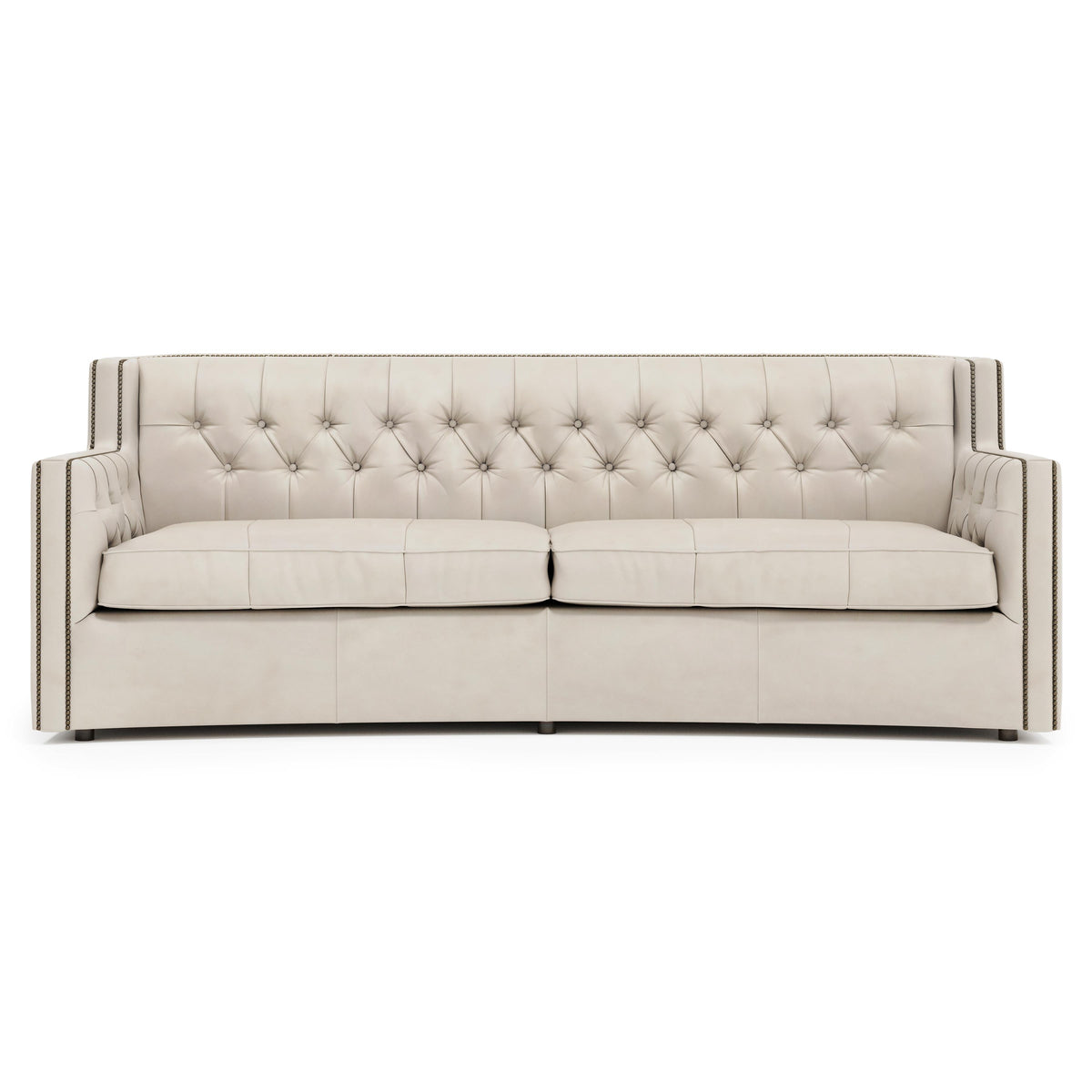 Candace White/Cream Sofa Without Pillows - Ornate Home