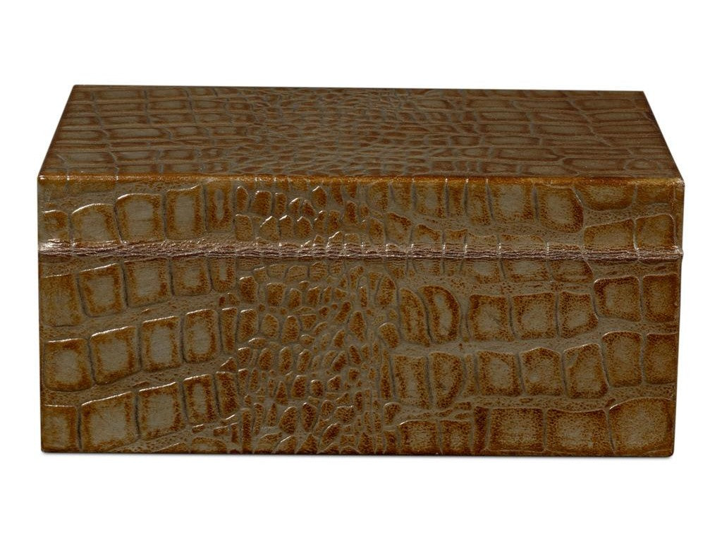 Candece Green Leather Box (Set of 2) - Ornate Home