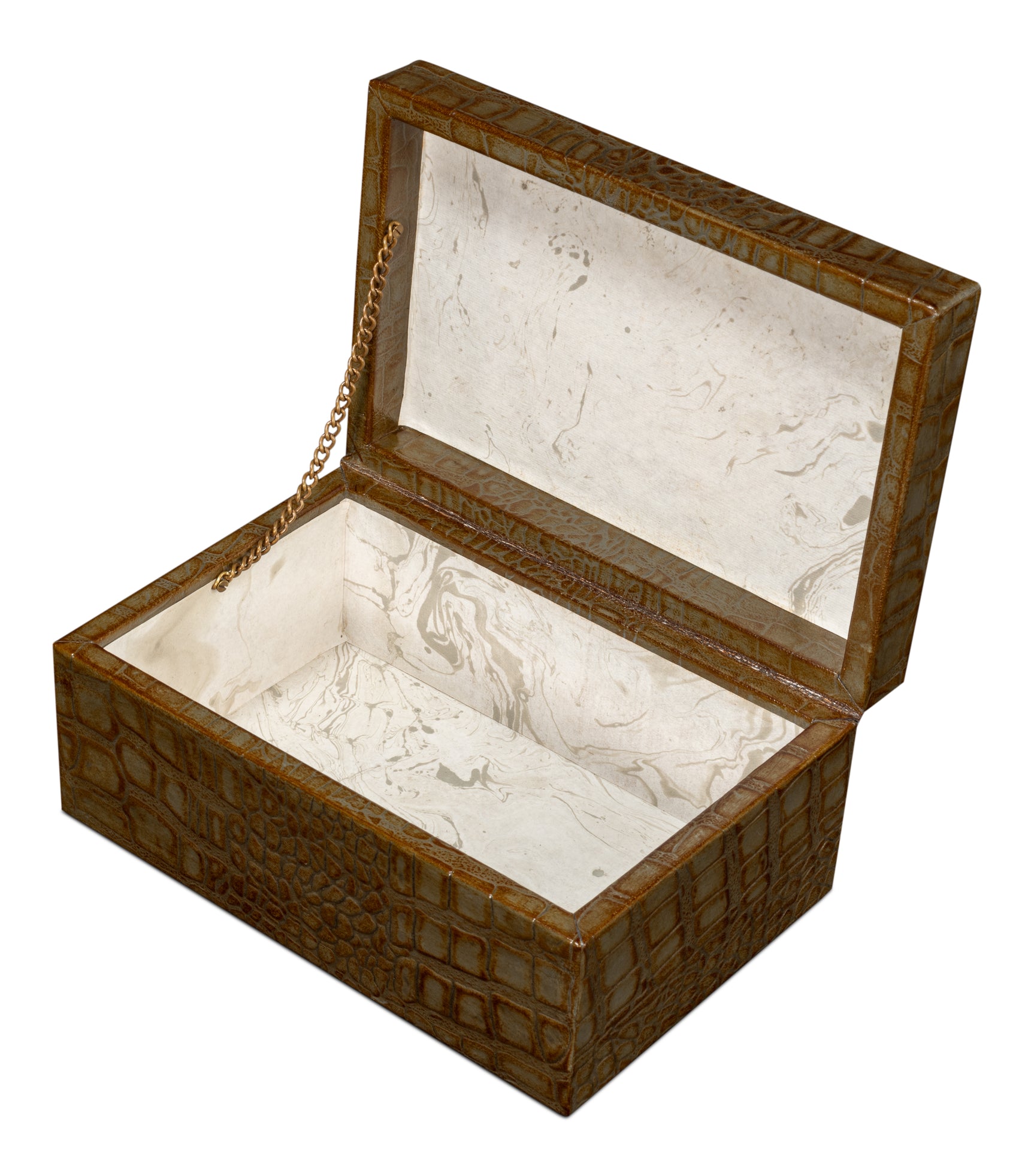 Candece Green Leather Box (Set of 2) - Ornate Home