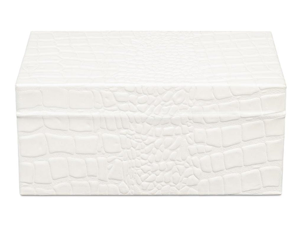 Candece Ivory Leather Box (Set of 2) - Ornate Home