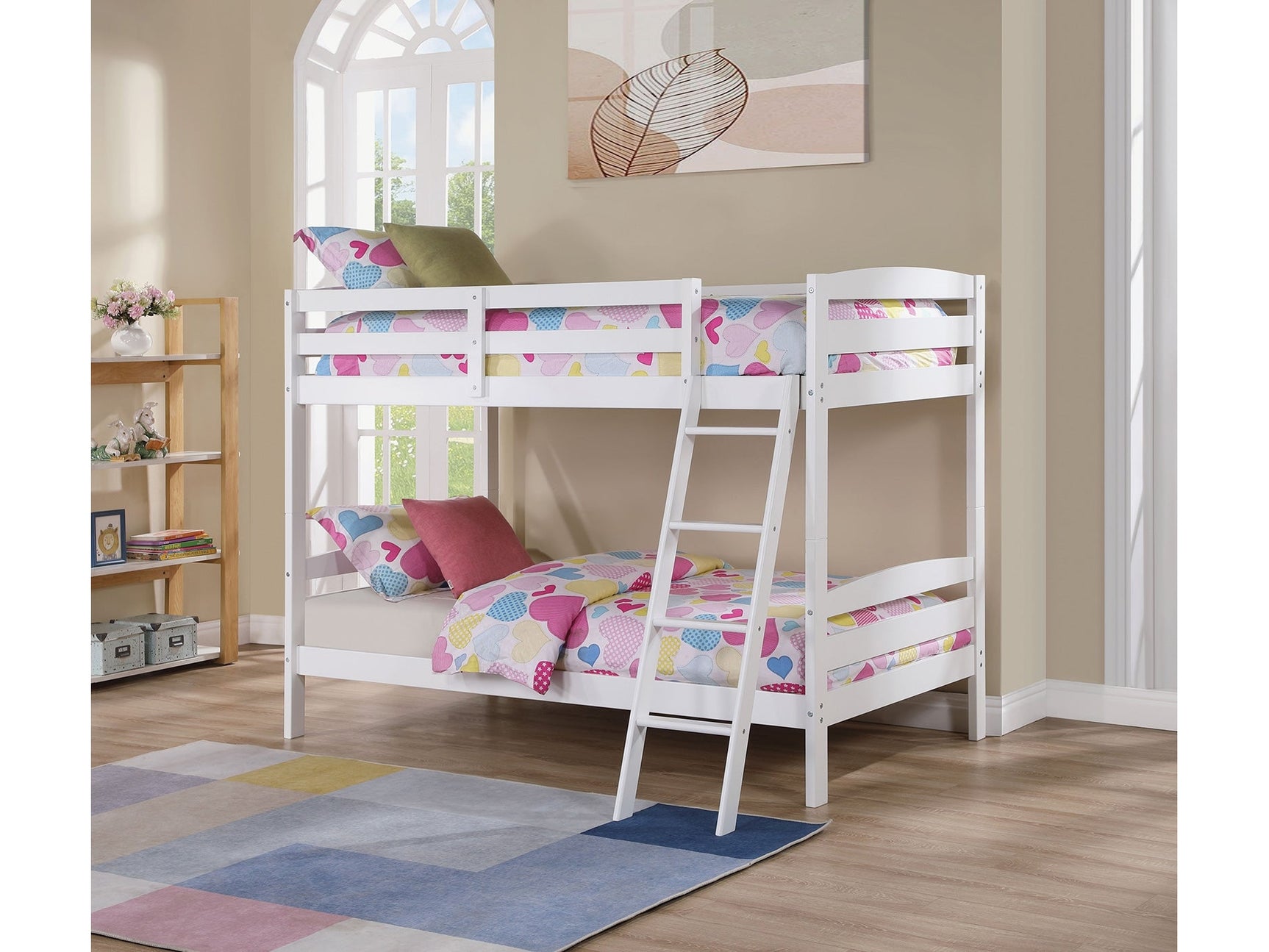 Candice White Twin/Twin Bunk Bed - Ornate Home