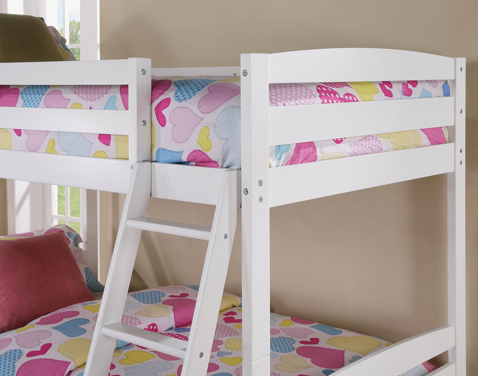 Candice White Twin/Twin Bunk Bed - Ornate Home