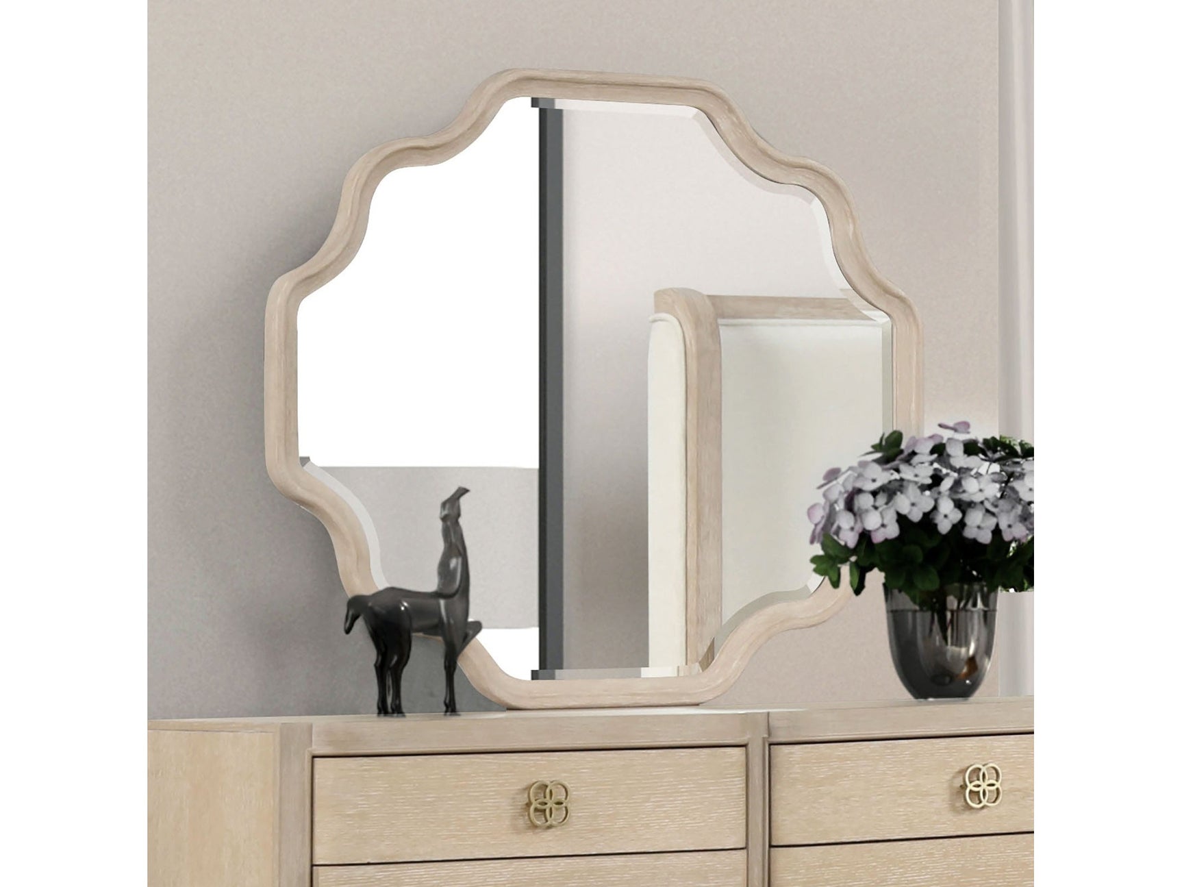 Candra Natural Oak Mirror - Ornate Home