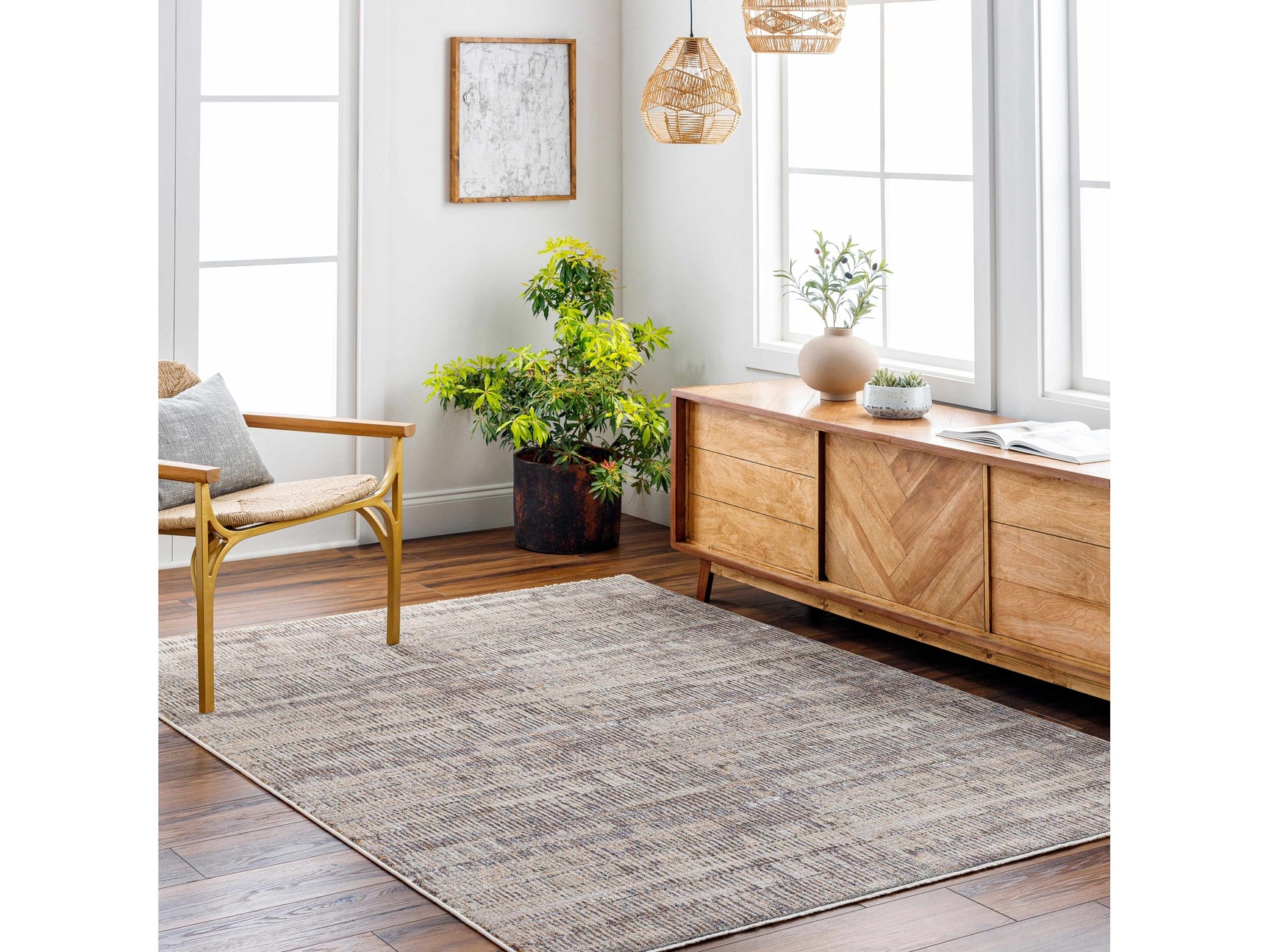 Cane Luxe Rug with Fringes - Ornate Home