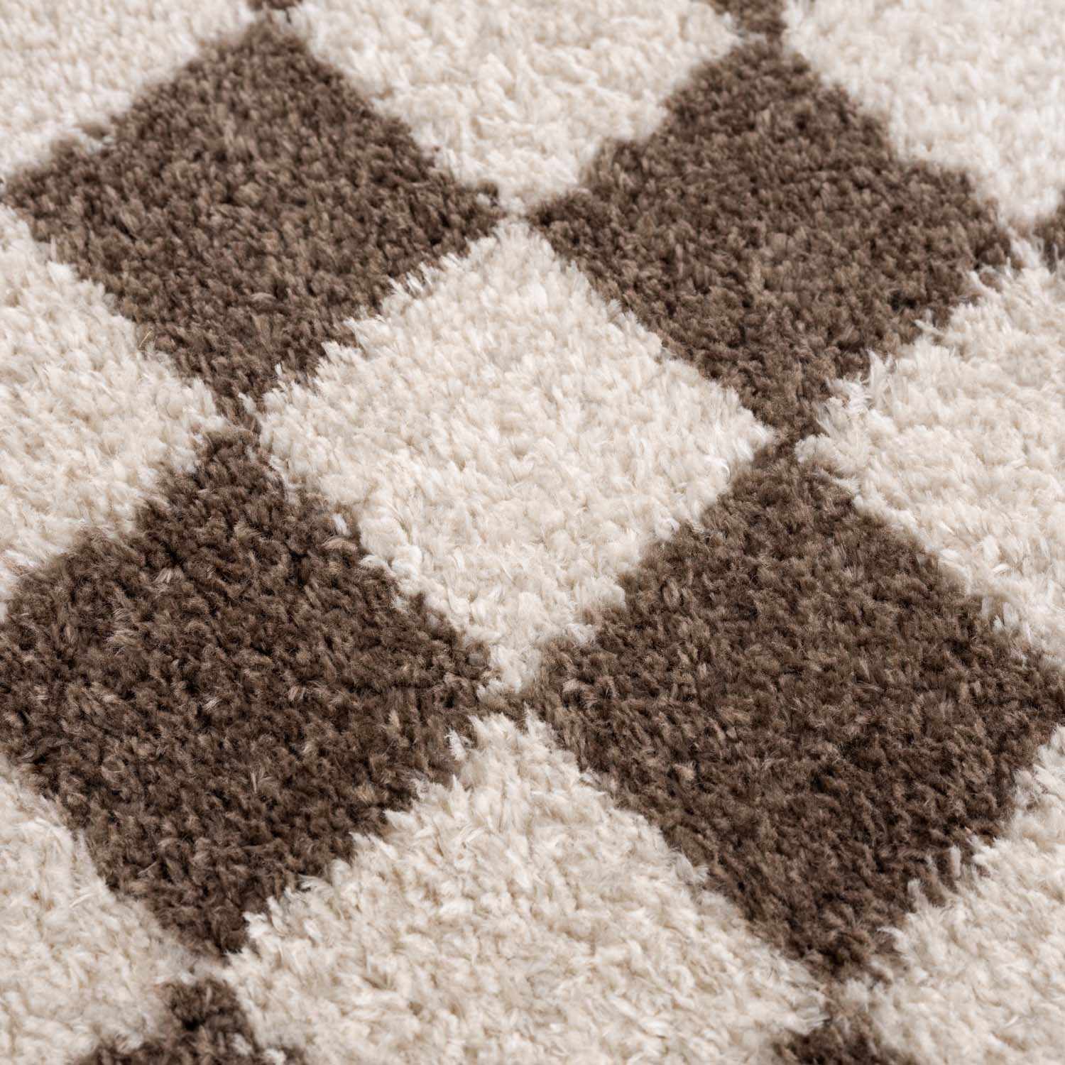 Canika Brown Washable Checkered Area Rug - Ornate Home