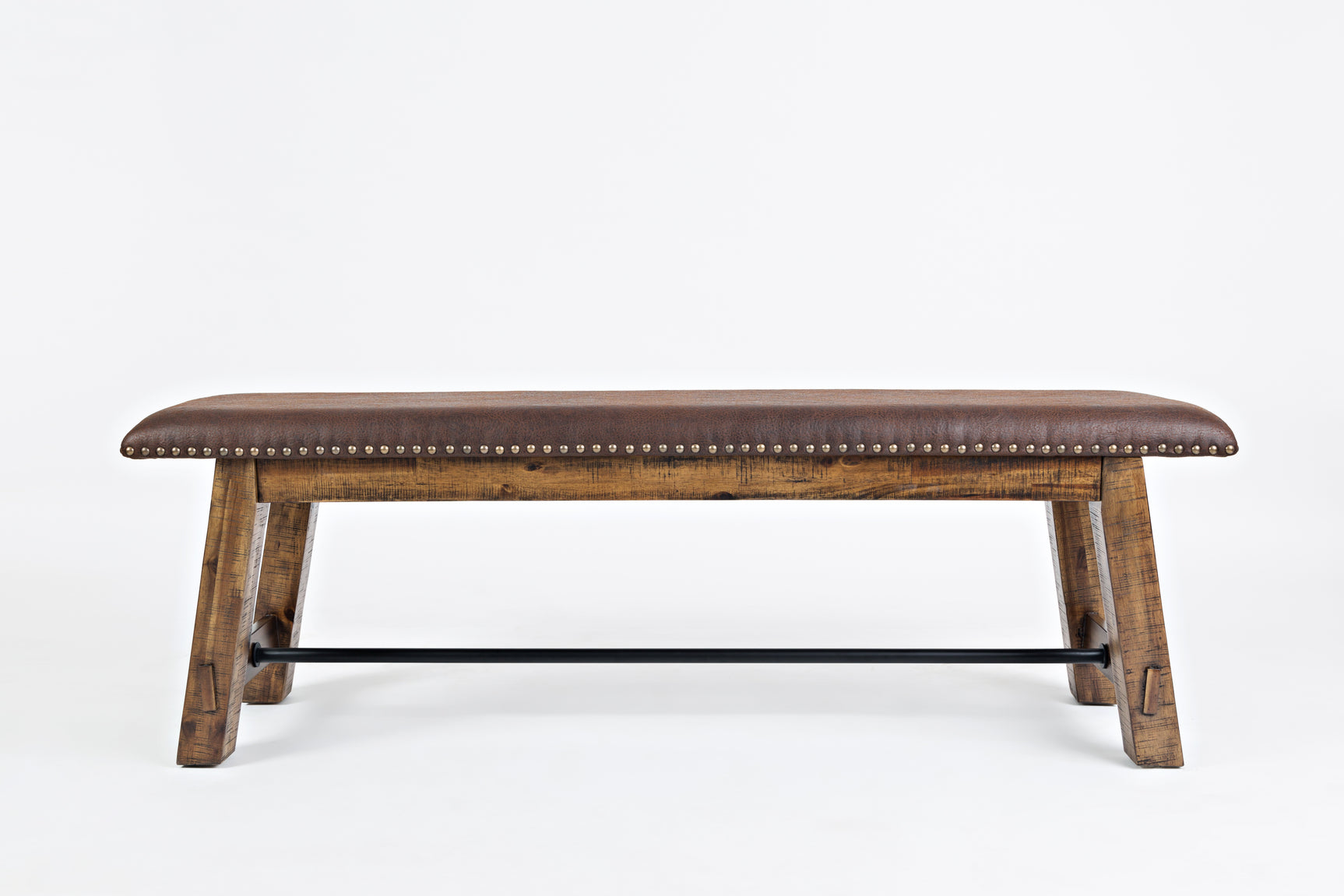 Cannon Valley Distressed Brown Bench - Ornate Home
