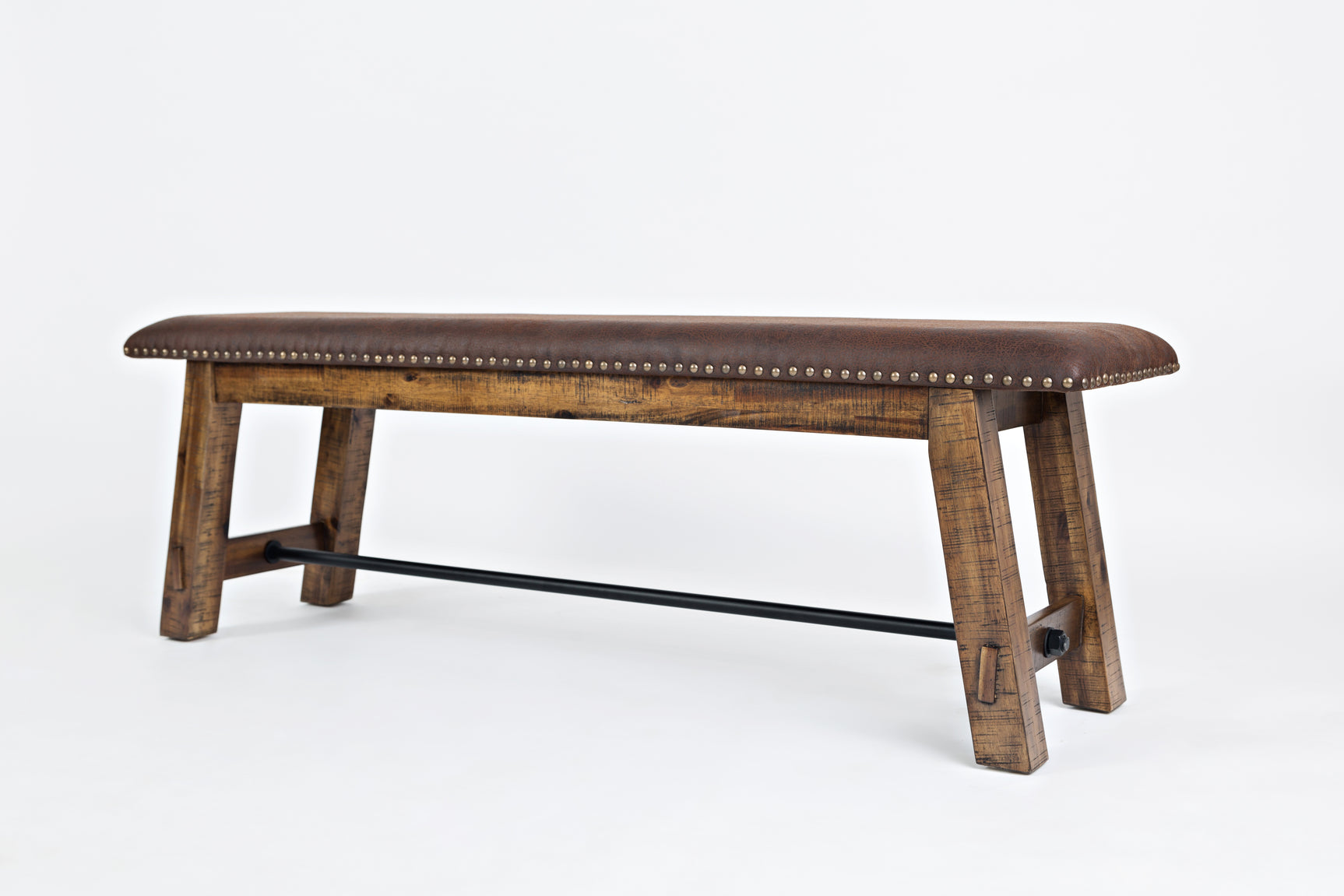 Cannon Valley Distressed Brown Bench - Ornate Home