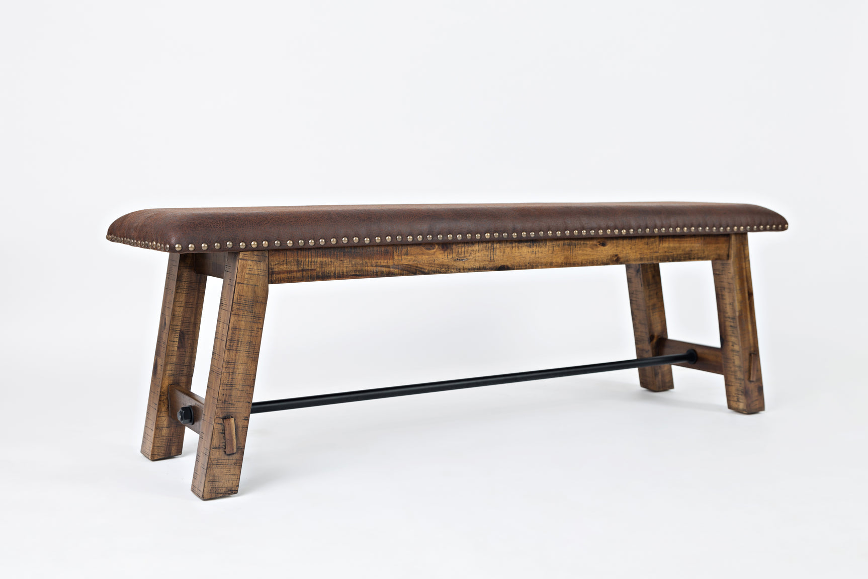 Cannon Valley Distressed Brown Bench - Ornate Home