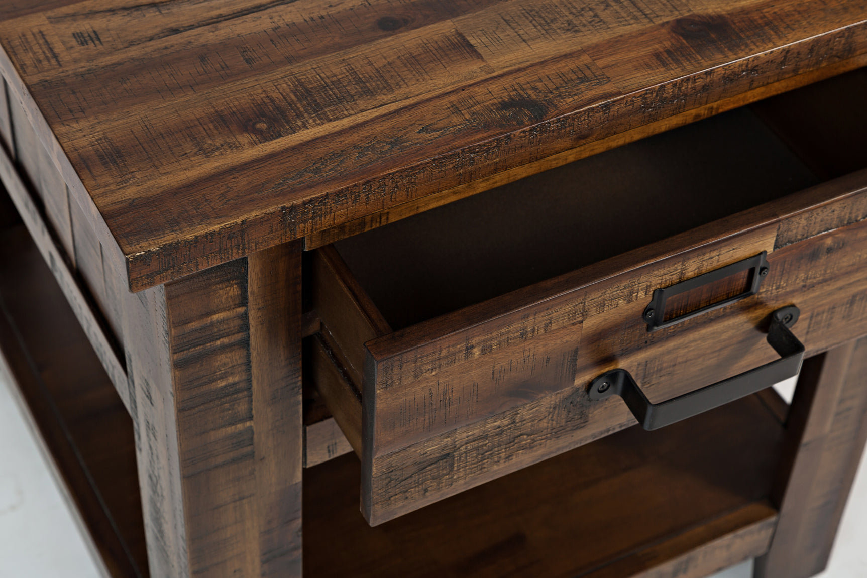 Cannon Valley Distressed Brown End Table - Ornate Home