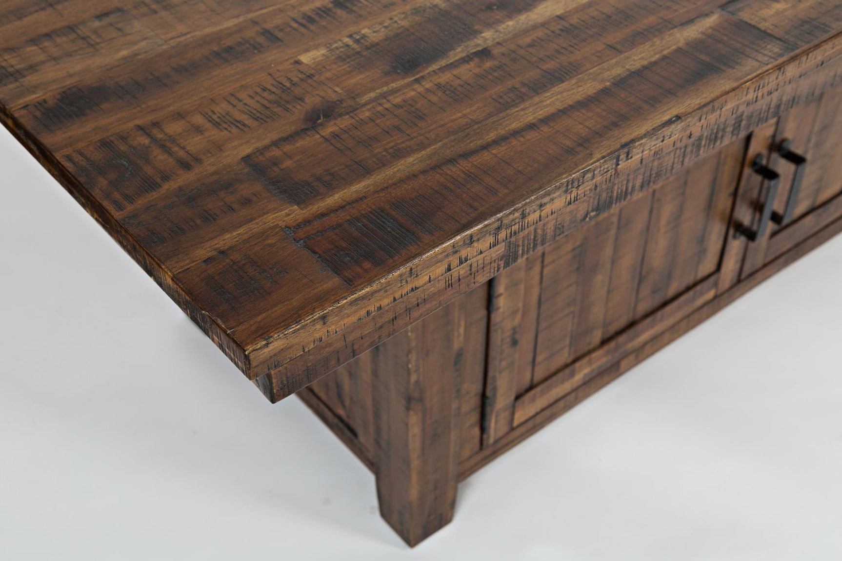 Cannon Valley Distressed Brown High/Low Dining Table w/ 6 Stools - Ornate Home