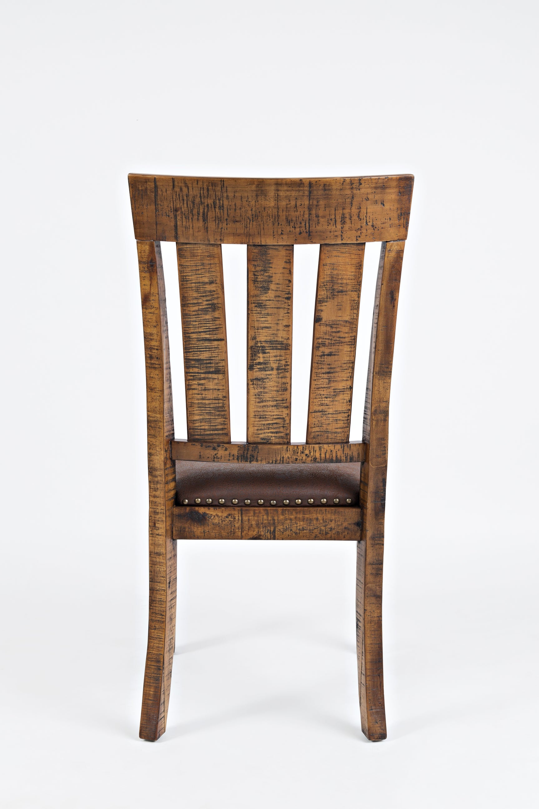 Cannon Valley Distressed Brown Slat Back Dining Chair (Set of 2) - Ornate Home
