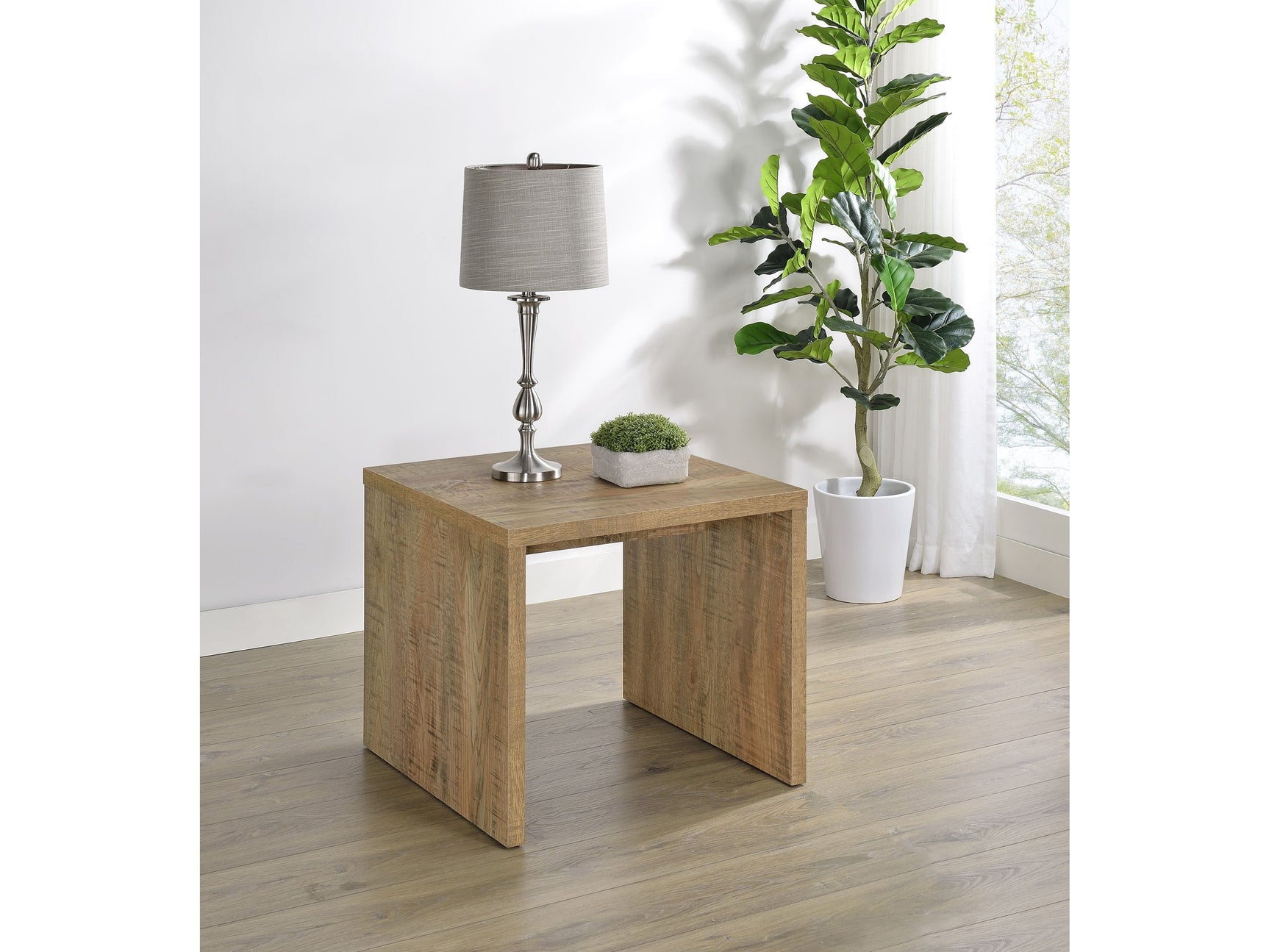 Canoga Mango Engineered Wood Accent Side End Table - Ornate Home