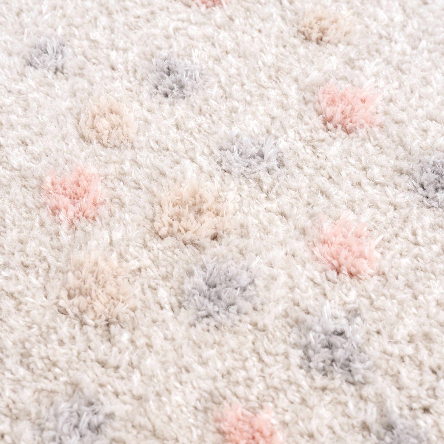 Cansu Pink & Cream Dotted Area Rug - Ornate Home