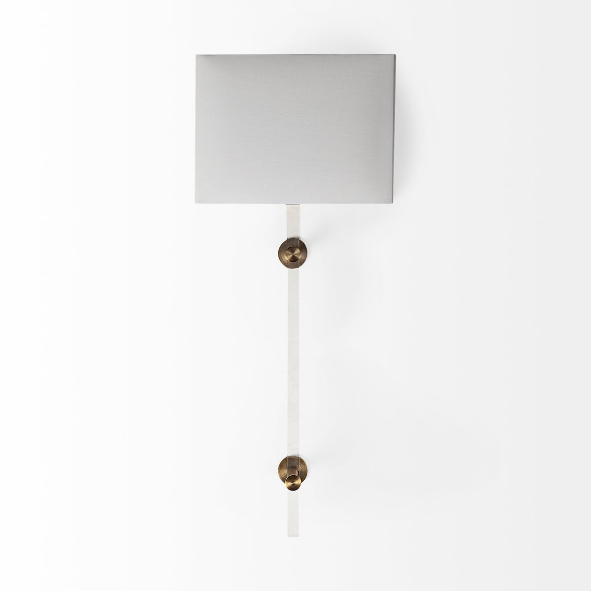 Cantabria White/Brass Shade Acrylic Wall Sconce - Ornate Home