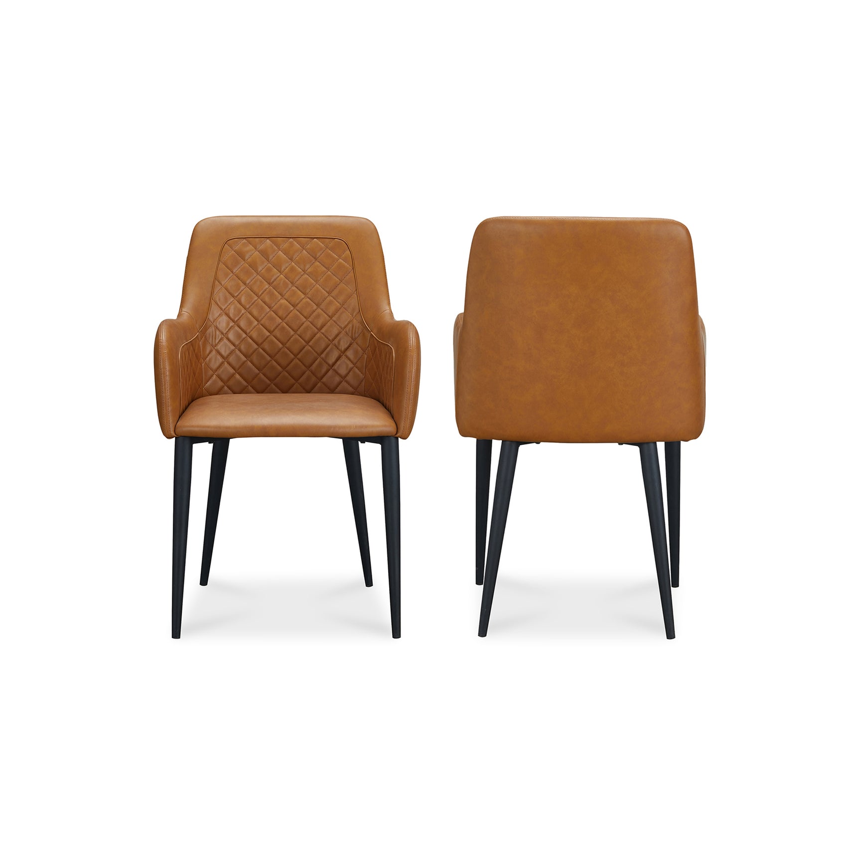 Cantata Tawny Vegan Leather Dining Chair (Set of 2) - Ornate Home