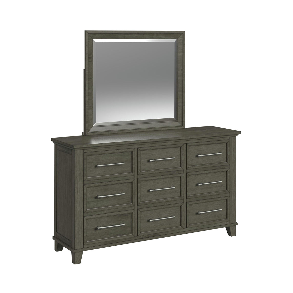 Canterbury Grey Dresser & Mirror Set - Ornate Home